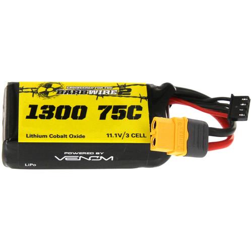 Venom Group 75C 3S 1300mAh 11.1V LiPo Battery for Atomik Barbwire 2 RTR Racing Boat