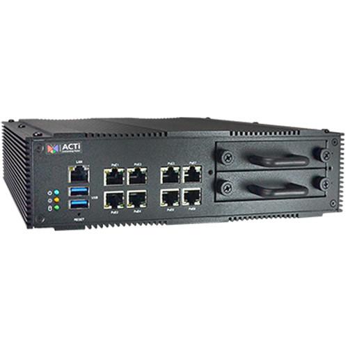 ACTi MNR-120P 9-Channel 2-Bay Transportation Standalone NVR with Eight RJ45 PoE Ports