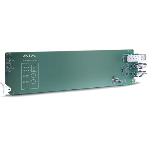 AJA openGear 2-Channel Multi-Mode LC Fiber to 3G-SDI Receiver