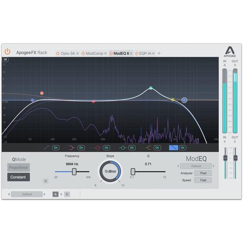 Apogee Electronics ModEQ 6 - FX Rack 6-Band Visual Equalizer Plug-In