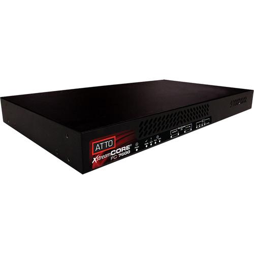 ATTO Technology Dual Channel 32GB Fibre Channel To 16-Port 12GB SAS SATA 1U Storage Controller, SFP , Rack Mount H W