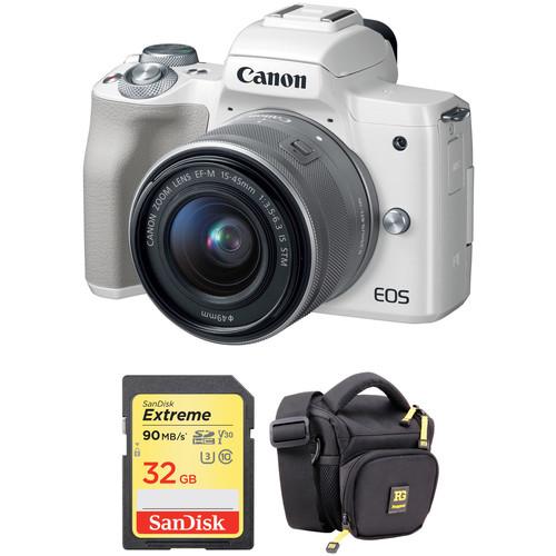 Canon EOS M50 Mirrorless Digital Camera with 15-45mm Lens and Accessory Kit