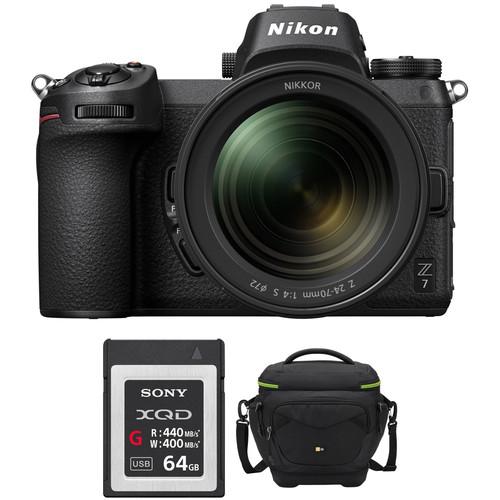 Nikon Z 7 Mirrorless Digital Camera with 24-70mm Lens and Accessories Kit