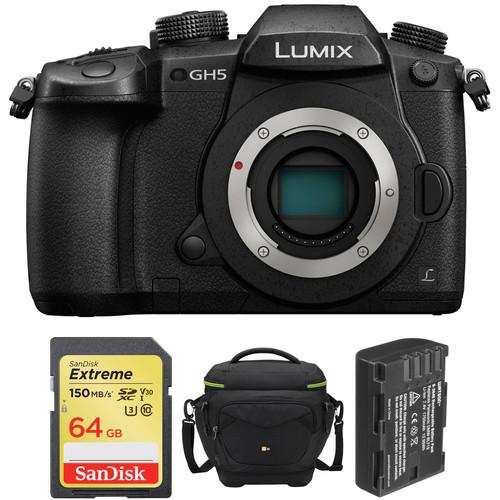 Panasonic Lumix DC-GH5 Mirrorless Micro Four Thirds Digital Camera with Accessories Kit