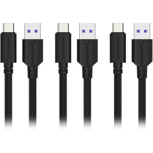 Sabrent USB 3.1 Gen 1 Type-A Male to Type-C Male Sync and Charge Cable