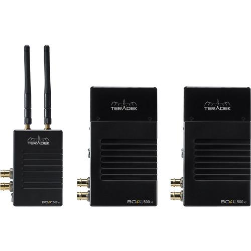 Teradek Bolt 500 XT SDI HDMI Wireless Deluxe Kit with One Transmitter, Two Receivers
