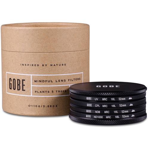 Gobe 52mm Essentials 2Peak UV, Circular Polarizer, ND8, and ND1000 Filter Kit