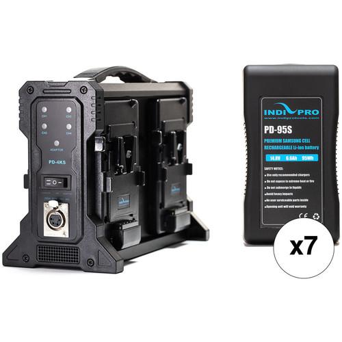 IndiPRO Tools Compact 95Wh 7-Battery Kit with Quad Pro Charger