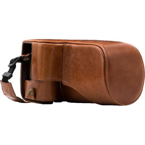 MegaGear MG1183 Ever Ready Genuine Leather Case & Strap for Canon EOS M6 & 18-55mm