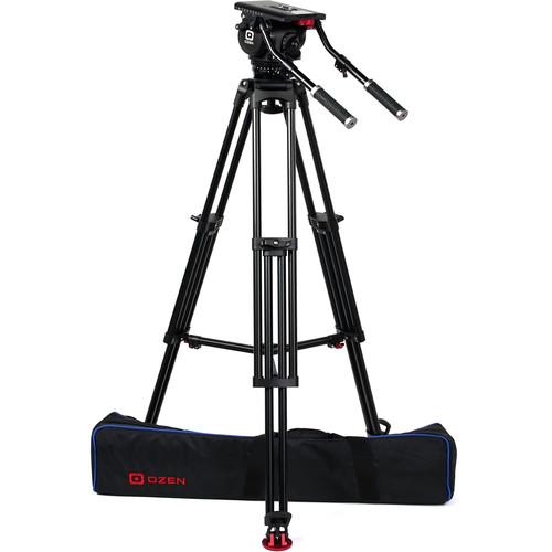 OZEN 100AL1HD 100mm Aluminum Tripod & Agile 18 Fluid Head System