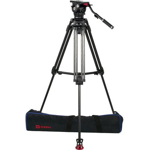OZEN 75CF2HD 75mm Carbon Fiber Tripod & Agile 8 Fluid Head System