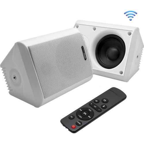 Pyle Pro 6.5Wall-Mount Waterproof Speaker System with BT Audio RF Streaming