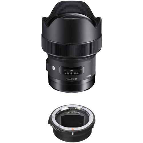 Sigma 14mm f 1.8 DG HSM Art Lens for Canon EF and MC-11 Mount Converter Lens Adapter for Sony E Kit
