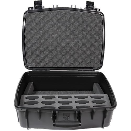 Williams Sound Large Water Resist CarryCase,15 Slot Foam Insert f PPA T46 Transmitter,FM,IR,Loop BodyPack Receivers