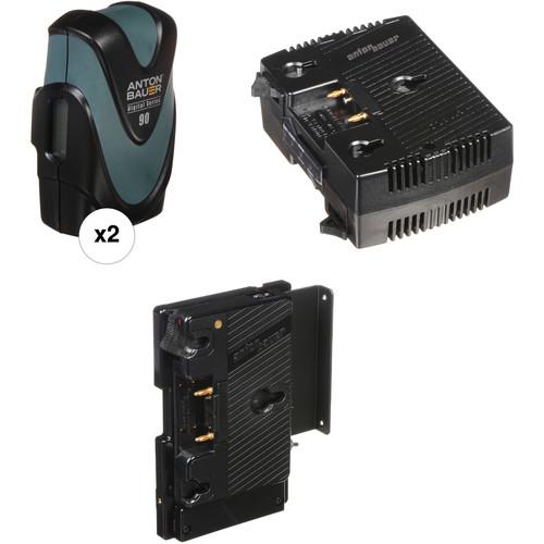 Anton Bauer Digital 90 2-Battery Kit with TWIN Charger & V-Mount Adapter