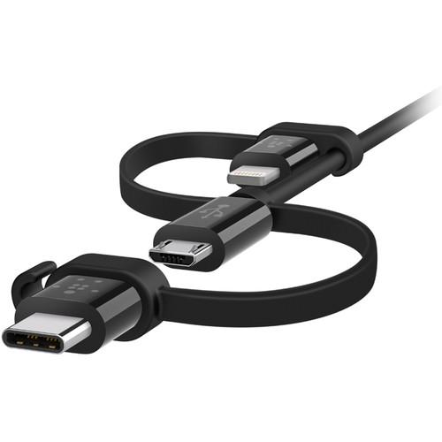 Belkin Universal Cable with Micro-USB, USB Type-C, & Lightning Adapters