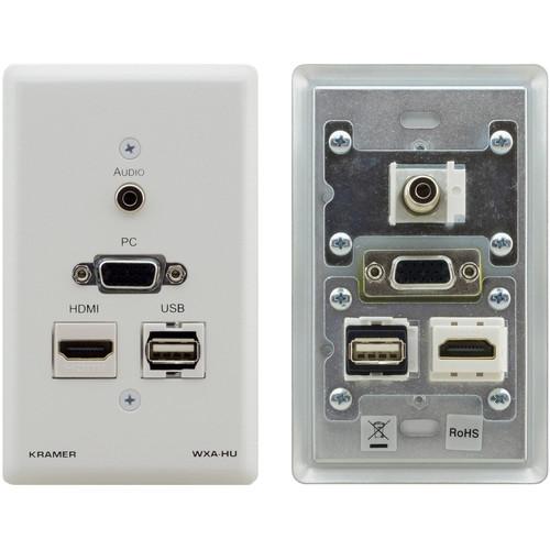 Kramer HDMI, USB, VGA, and 1 8" Audio Wall Plate