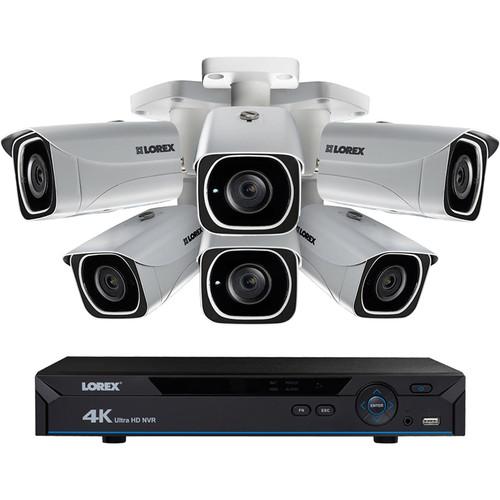 Lorex 8-Channel 4K UHD NVR with 2TB HDD and 6 4K Color Night Vision Network Bullet Cameras