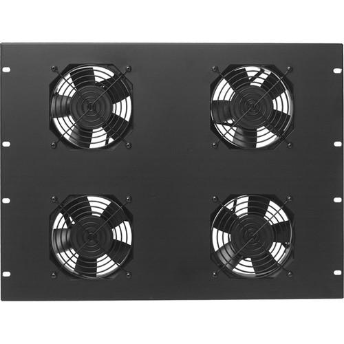 Lowell Manufacturing Fan Panel: 7U - 4.7" Whisper Fans, 50CFM Each, Fan Guards