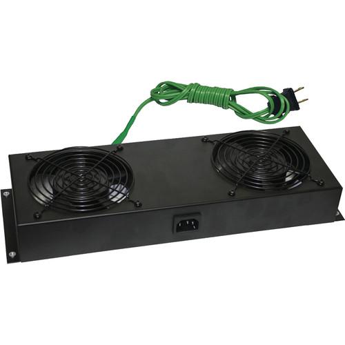 Lowell Manufacturing Fan Panel-Rear Door: 2-4.7" Whisper Fans, 50CFM - Each, Thermostat Cord