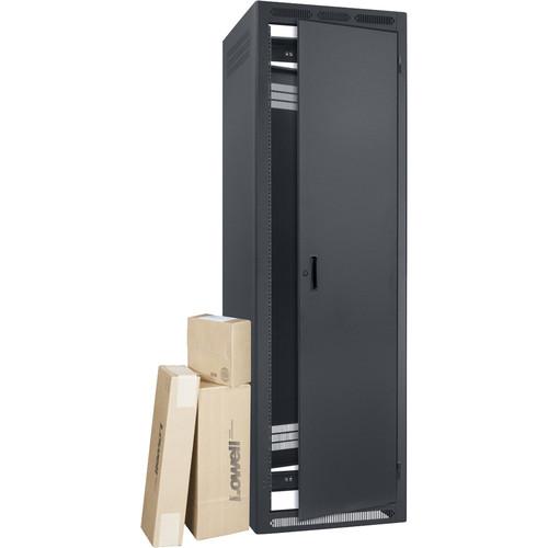 Lowell Manufacturing LER Rack-40U, 27" Deep, with AV Accessory Bundle