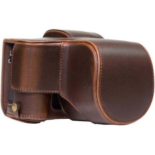 MegaGear Ever Ready PU Leather Case and Strap for Panasonic Lumix DMC-G85 or G8 with 12-60mm Lens