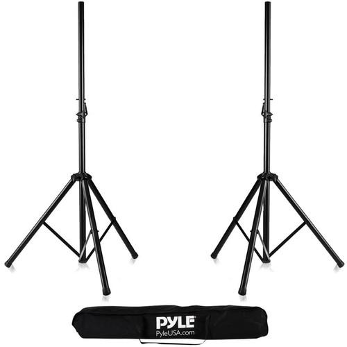 Pyle Pro Height-Adjustable Tripod Speaker Stands Kit and Travel Bag