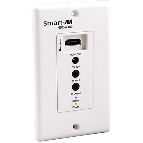 Smart-AVI HDMI IR Cat5 5E 6 Wall Plate Receiver with HDX-W100RX and PS12V2A