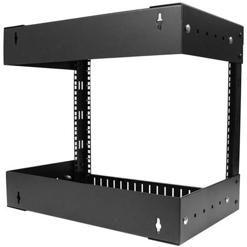 StarTech 8 RU Open-Frame Wall Mount Equipment Rack with Adjustable Depth