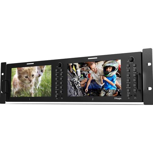 TVLogic RKM-270A Dual 7" HD SD Multichannel LCD Rack Monitor