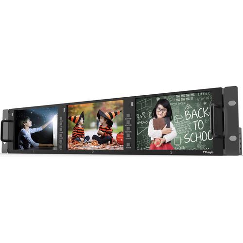 TVLogic RKM-356A Triple 5.6" 3G-SDI Multichannel LCD Rack Monitor