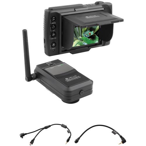 Vello FreeWave Viewer VL Wireless Live View Remote Kit with AV Shutter & Infrared Cables for Select Canon Cameras