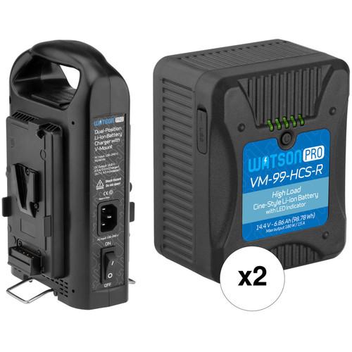 Watson Pro Cine High-Load V-Mount Battery Kit with Dual-Bay Charger