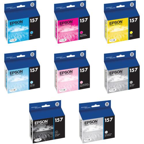 Epson 157 Eight Ink Cartridge Kit with Matte Black, Epson, 157, Eight, Ink, Cartridge, Kit, with, Matte, Black