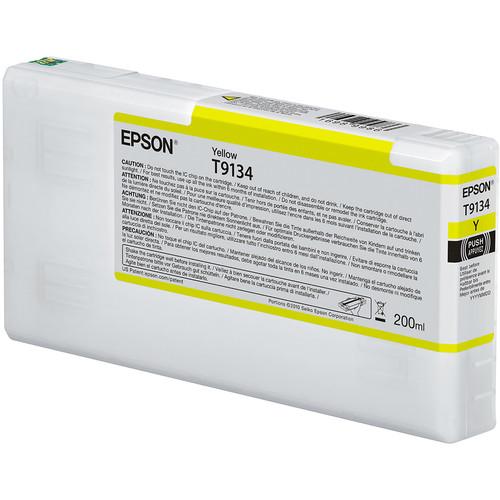 Epson T9134 UltraChrome HDX Yellow Ink Cartridge, Epson, T9134, UltraChrome, HDX, Yellow, Ink, Cartridge