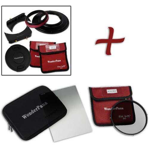 FotodioX WonderPana FreeArc Core Unit Kit for Olympus M.Zuiko 7-14mm PRO Lens with 6.6 x 8.5" Hard-Edge Graduated Neutral Density 0.6 and 145mm Circular Polarizer Filters