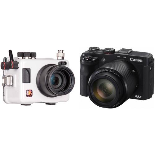 Ikelite Underwater Housing with TTL Circuitry and Canon PowerShot G3 X Camera Kit