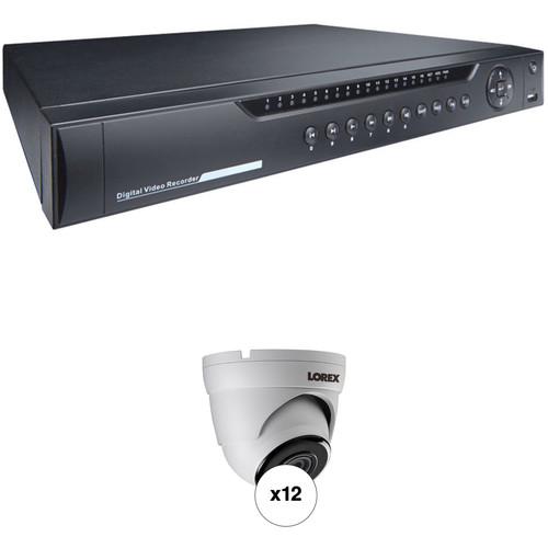 Lorex LNR400S Series 16-Channel 4MP NVR with 3TB HDD & 12 4MP Night Vision Dome Cameras