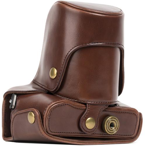 MegaGear Ever Ready PU Leather Case for Olympus OM-D E-M5 with 12-50 or 14-42mm