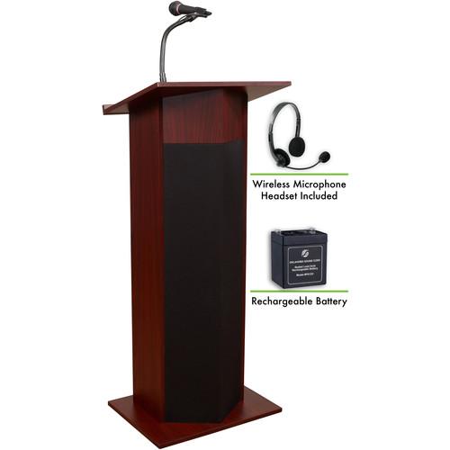 Oklahoma Sound The Power Plus Lectern with Rechargeable Battery & Wireless Headset Mic