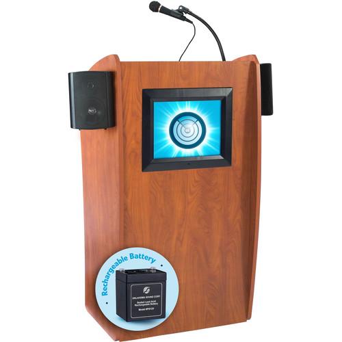Oklahoma Sound The Vision Floor Lectern with Speakers, Display & Rechargeable Battery
