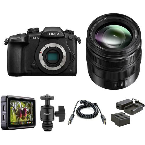 Panasonic Lumix DC-GH5 Mirrorless Micro Four Thirds Digital Camera with 12-35mm Lens and Ninja V Kit