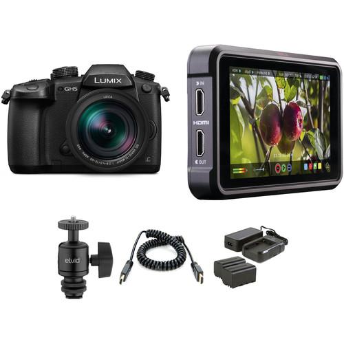 Panasonic Lumix DC-GH5 Mirrorless Micro Four Thirds Digital Camera with 12-60mm Lens and Ninja V Kit