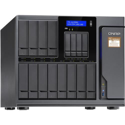 QNAP TS-1635AX 12 4 Bay 8GB DDR4 Ram Sata 6Gb S, 12X 3.5" 2.5" Bays 4X 2.5" Bays 2X M.2 2280 Sata Slots