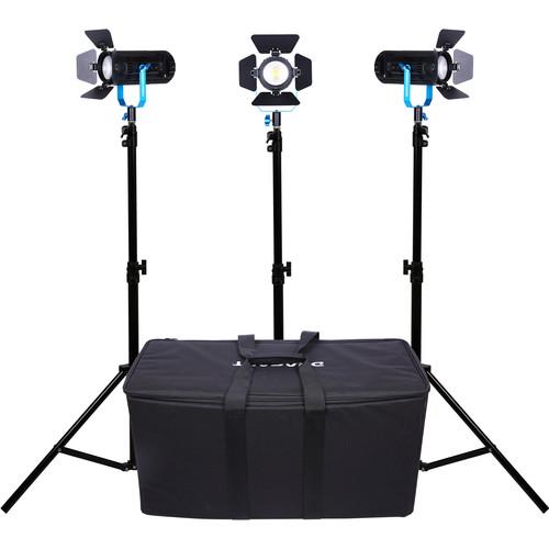 Dracast Boltray 600 Plus Daylight LED 3-Light Kit with Soft Case