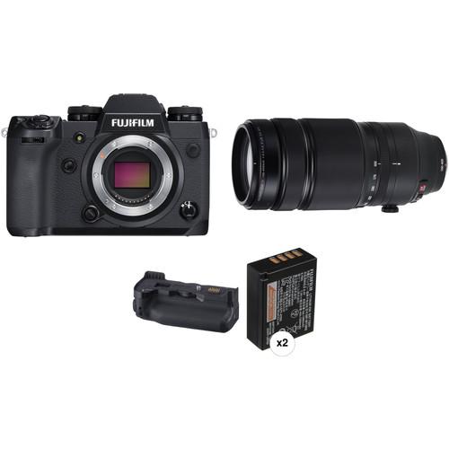 FUJIFILM X-H1 Mirrorless Digital Camera with 100-400mm Lens and Battery Grip Kit