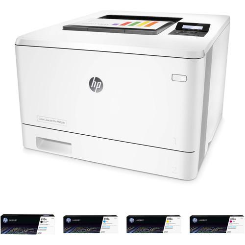 HP Color LaserJet Pro M452dn Printer with Extra 410A Toner Set Kit