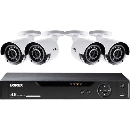 Lorex 8-Channel 4K UHD DVR with 1TB HDD and 4 4K Color Night Vision Bullet Cameras
