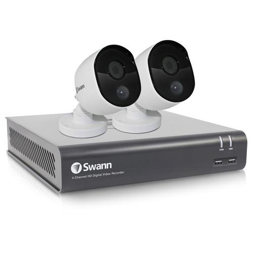 Swann 4-Channel 1080P DVR with 1TB HDD & 2 1080p Outdoor Bullet Cameras with Night Vision