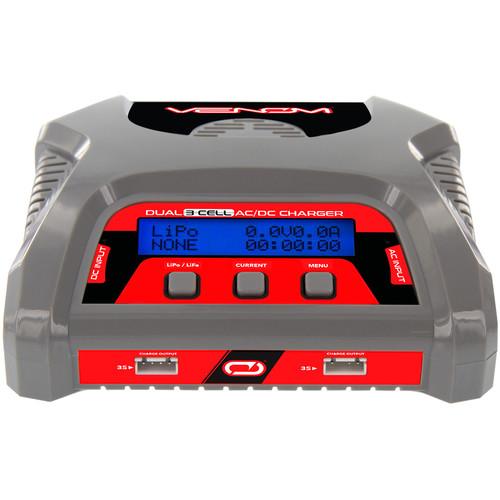 Venom Group 50W Dual Output AC DC 6A Balance Charger for 3S X2 LiPo and LiFe RC Batteries
